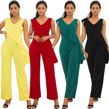 

Plu Size Jumpsuits for Women Summer 2019 Tank Rompers Womens Sexy Fashion Korean Long Jumpsuits