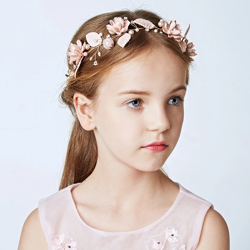 3D Artificial Flower Headband Girls Pageant Prom Headpiece Hair