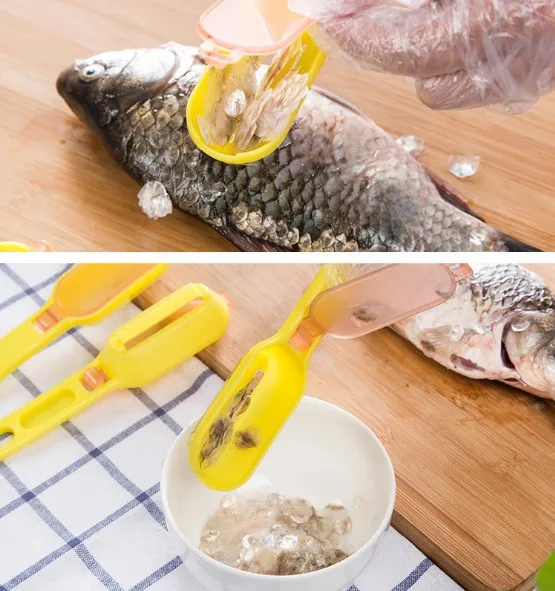 1 шт. Многофункциональные кухонные скребок для рыбы щетка для очистки кожи с базовым покрытием нож для приготовления морепродуктов инструменты KX 303