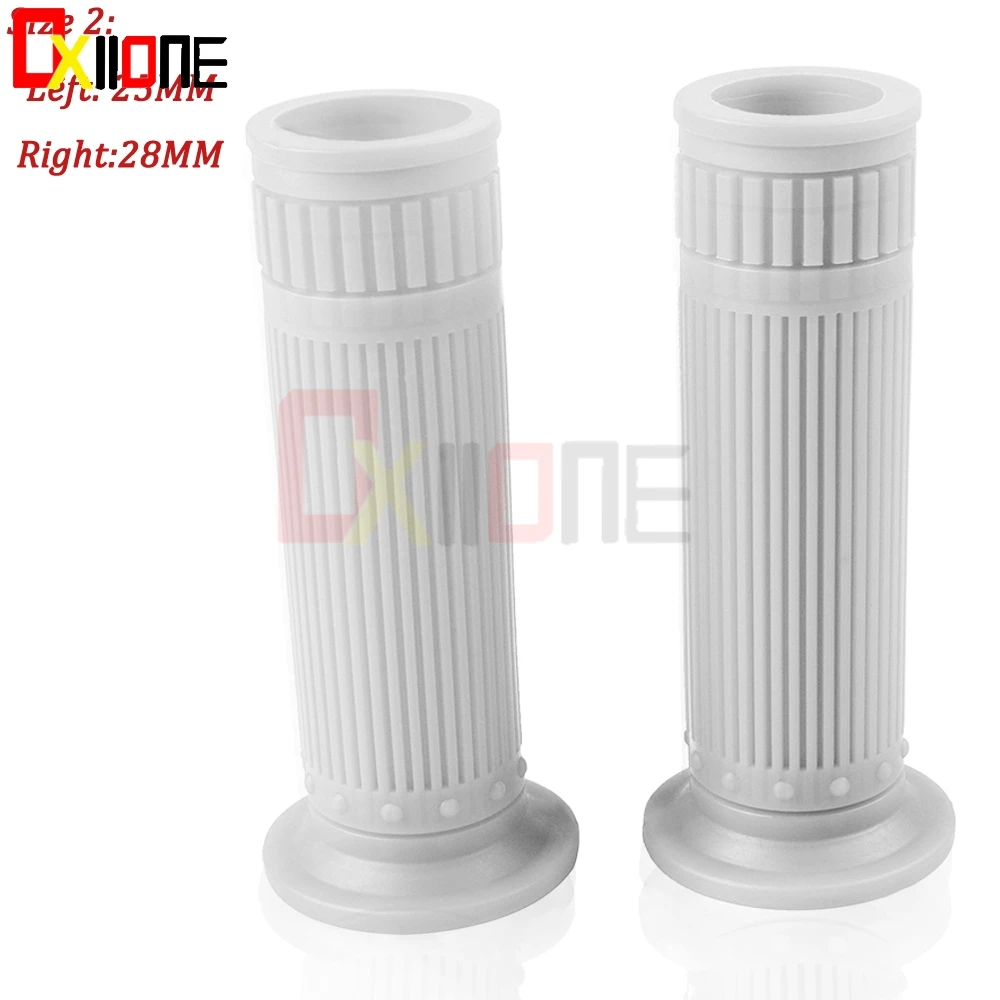 25mm 28mm White Мотоцикл резиновый Байк руль мотоцикл ручка бар части ручные ручки для Honda YAMAHA KAWASAKI SUZUKI KTM Husqvarna - Цвет: 25mm 28mm White