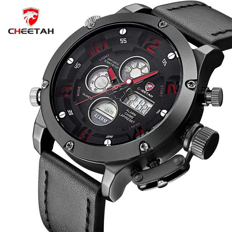 2017 New Luxury Top Brand CHEETAH Fashion Sports Men's Quartz Digital LED Clock Men Army Military Wrist watch Relogio Masculino |