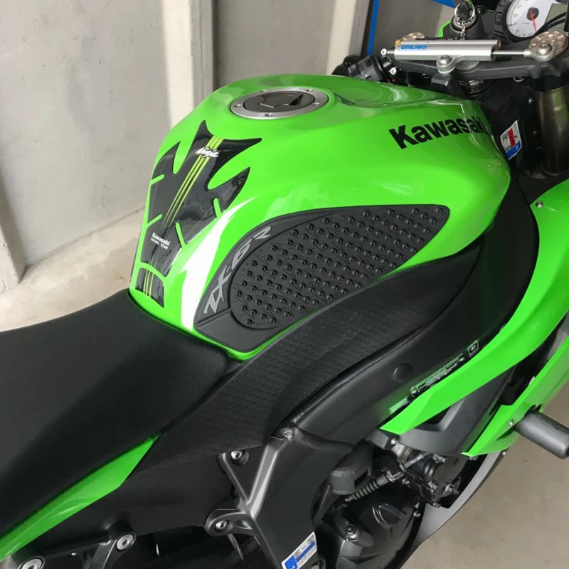 MTImport Anti slip Tank Pad Side Gas Knee Grip Traction Pad Sticker Decals For Kawasaki ZX-6R ZX6R ZX 6R 2009 2010 11 12 13 14  (3)