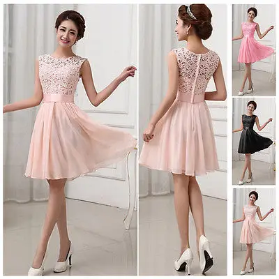 

2017 Women Chiffon MINI Evening Formal Prom Party Gown Dresses Fashion Hot Sell