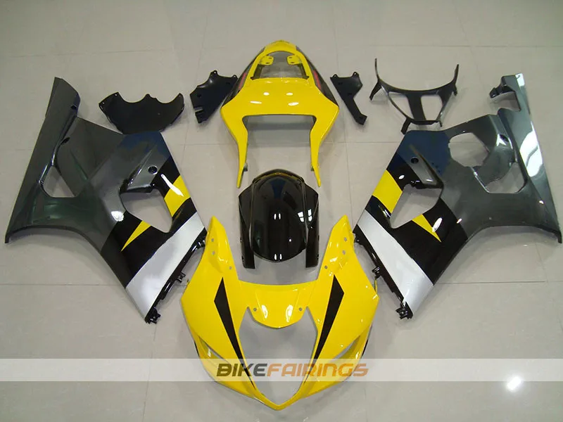 ABS литья под давлением Мотоцикл Обтекатели наборы для Suzuki GSX-R1000 K3 2003 2004 03 04 обтекатель кузова на заказ желтый серый