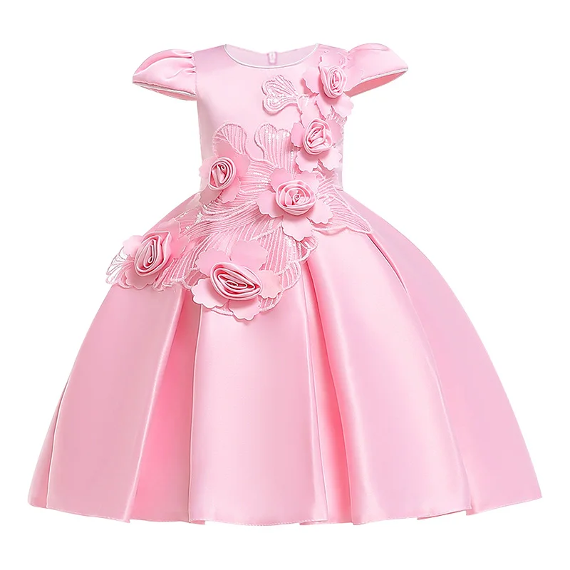 

Girls Dress Summer girl rose Floral party Dresses Children clothing Princess tutu baby girl Clothes 2 3 4 5 6 7 8 9 10 Years