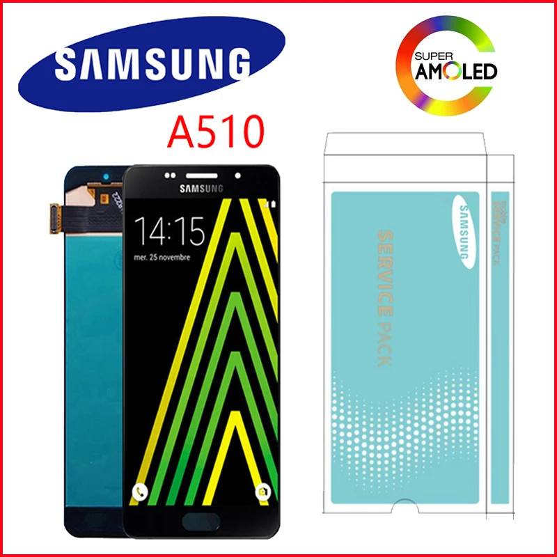 Оригинальный 5 2 ''SUPER AMOLED для SAMSUNG Galaxy A5 2016 A510 A510F A510M A510FD ЖК-дисплей с сенсорным