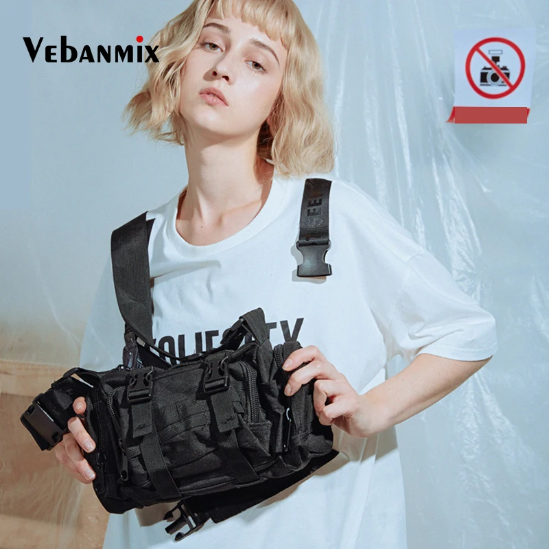 

Men Wmen Waist Bag Nylon Climbing Bags Outdoor Military Tactical Camping Hiking Pouch Chest Bag Hip Hop Mochila Military Bolsa