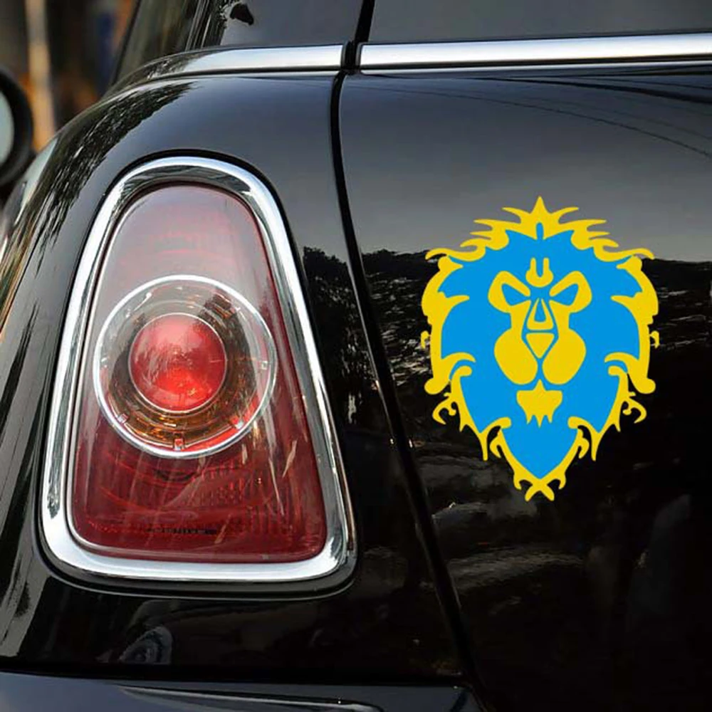 

Aliauto car accessories World of Warcraft Lionhead Reflective Car Sticker And Decla For volkswagen polo golf skoda renault kia