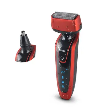

Kemei 5888 2in1 Electric Shaver and Nose Hair Trimmer Rechargeable Sideburn Cut Machine Popular Personal Care Tool