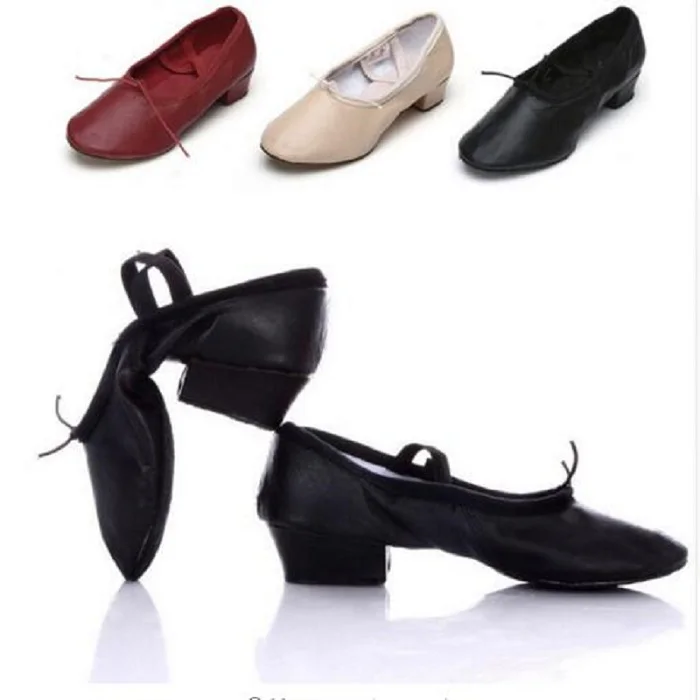 

Discount Ballet Shoes With Heels Adult Dance Shoes Women Girls Soft Leather Latin Dance Shoes Practice Teacher Teaching