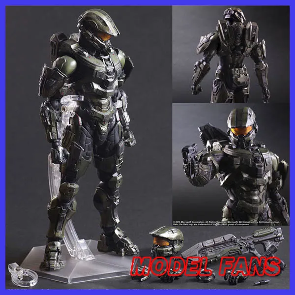 

MODEL FANS Play Arts Kai HALO Figure HALO 5 Guardians Master Chief Figure PA 25cm PVC Action Figure Doll Toys Kids Gift