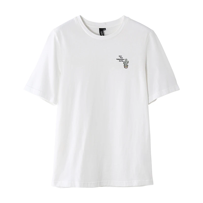Toyouth mujeres Camisas o Masajeadores de cuello Camisetas con Bordado para mujer verano Mujer Tops camiseta feminina Toyouth mujeres Camisas o Masajeadores de cuello Camisetas con Bordado para mujer verano Mujer Tops camiseta feminina