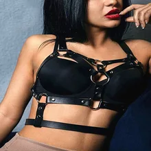 Модная подвязка для женщин Харадзюку Готический женский подвязки дамское бельё в готическом стиле голографическая кожа ремни чулок