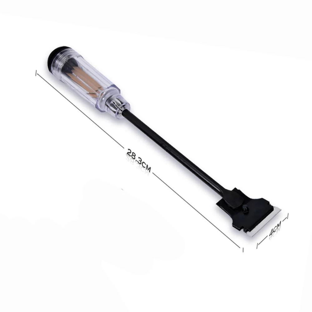 EHDIS Cleaning Car Wrap Scraper Long Handle Razor Squeegee +2pcs 1.5 Inch Blade Carbon Fiber Vinyl Film Glue Sticker Remover, razor blade scraper, car wrapping tools, car sticker remover, vinyl squeegee, automotive film tools, razor blade scrapers, car film scraper, car vinyl scraper
