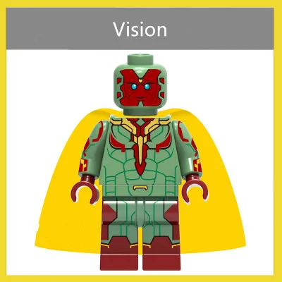 Dubbi Супер Герои куклы лего Марвел Мстители Бесконечность войны видения танос Капитан Америка Железный человек - Color: Vision