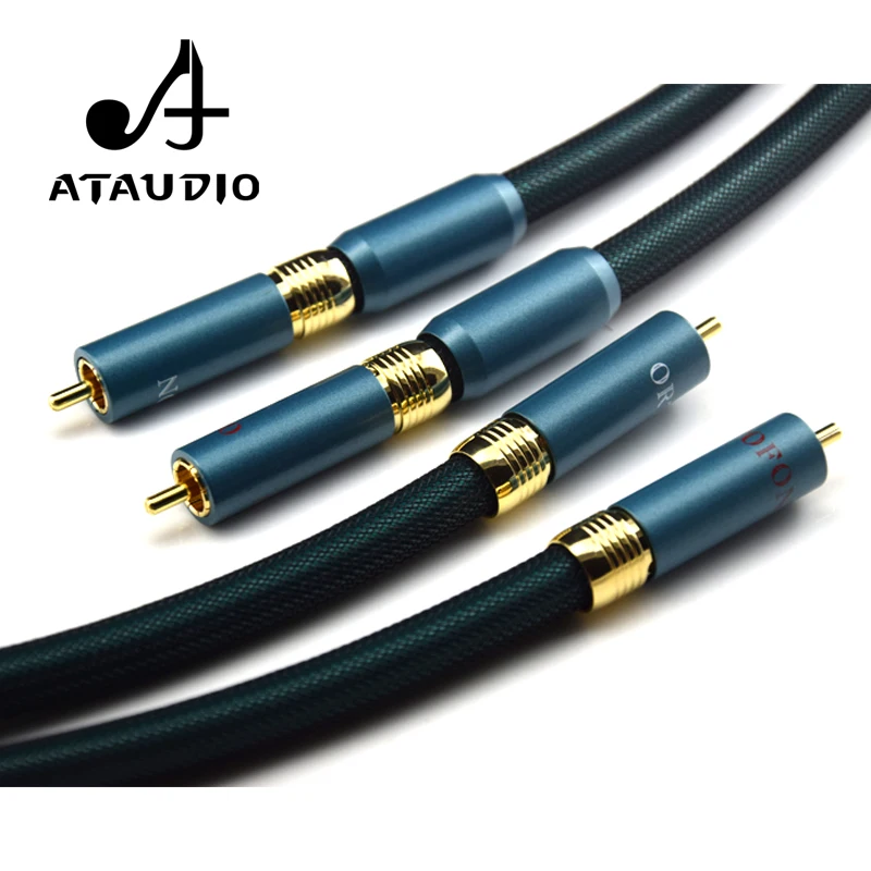  ATAUDIO Hi-end Audio 2 RCA Cable Male to Male Multimedia DVD Interconnect top quality Occ Dual RCA 