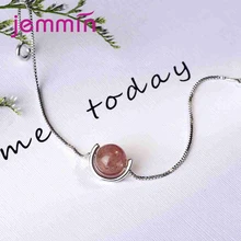 925 пробы Серебряный браслет Изысканный сладкий розовый опал для женщин Свадьба обручение юбилей день рождения ювелирные изделия