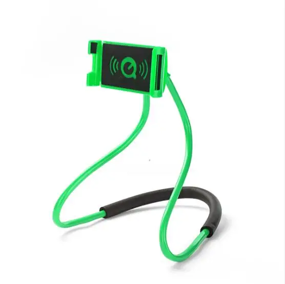 Держатель для мобильного планшета с зажимом, подставка для планшета, подставка для шеи, универсальный держатель для ленивой шеи, гибкий, как змея - Цвет: green