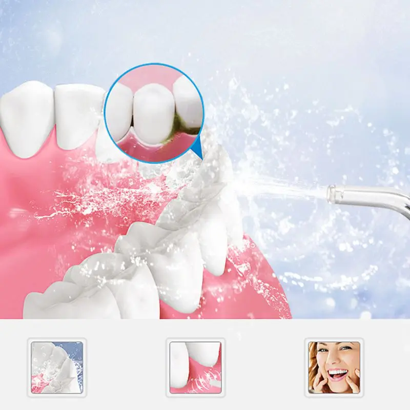 Беспроводной Оральный ирригатор Портативный Перезаряжаемые зуб очищение, отбеливание с 3-мя режимами зубная водная струя советы
