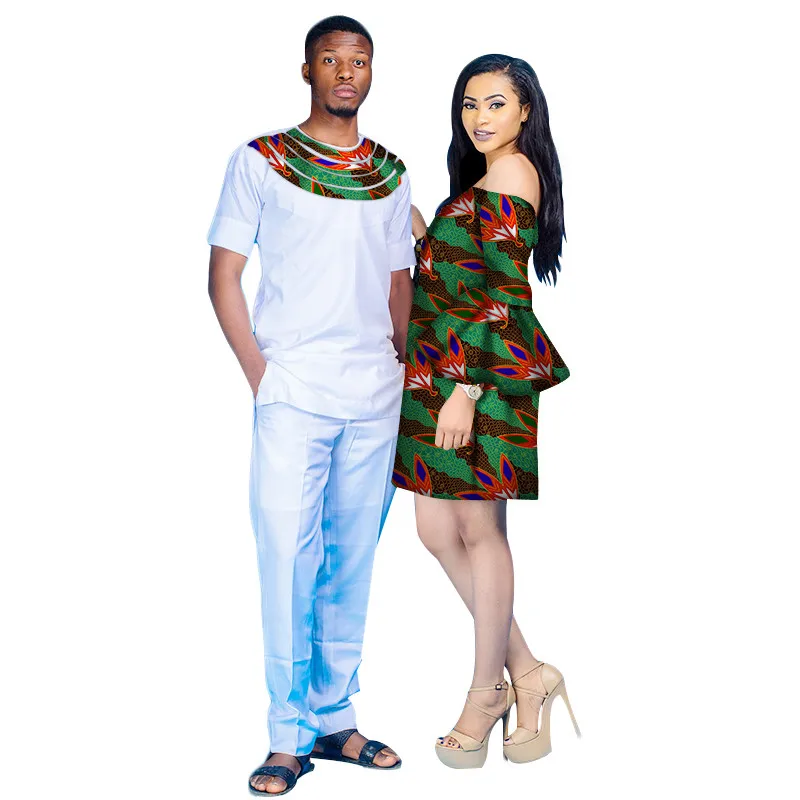 2018 Базен Riche кружево имитация платья с жемчугом Дашики Африканский принт Пряжа платья для женщин для традиционные африканские костюмы WYQ94