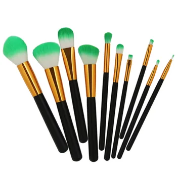 

10Pcs Pro Make up Brushes Set Foundation Blusher Concealer Powder Eyeshadow Eyebrow Blending Makeup Brushes Cosmetic Tool Kit