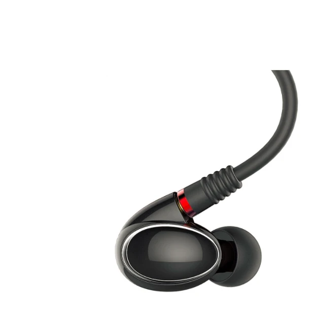 Бренд Новое поступление FiiO уравновешенным якорем-Динамический гибридные наушники FH1 Eaprhone FH1 черного цвета(есть купон - Цвет: Черный