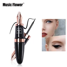 Бренд Music Flower, макияж, черная жидкая подводка для глаз, матовая подводка для глаз, карандаш, водостойкий, 24 часа, долговечный, быстро сохнет, легко носить