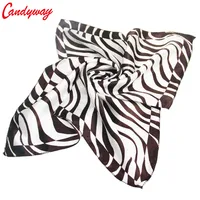 Colors Silk scarf 50cm zebra scarf bandanas handkerchief neckerchief muffler headband small facecloth square b296