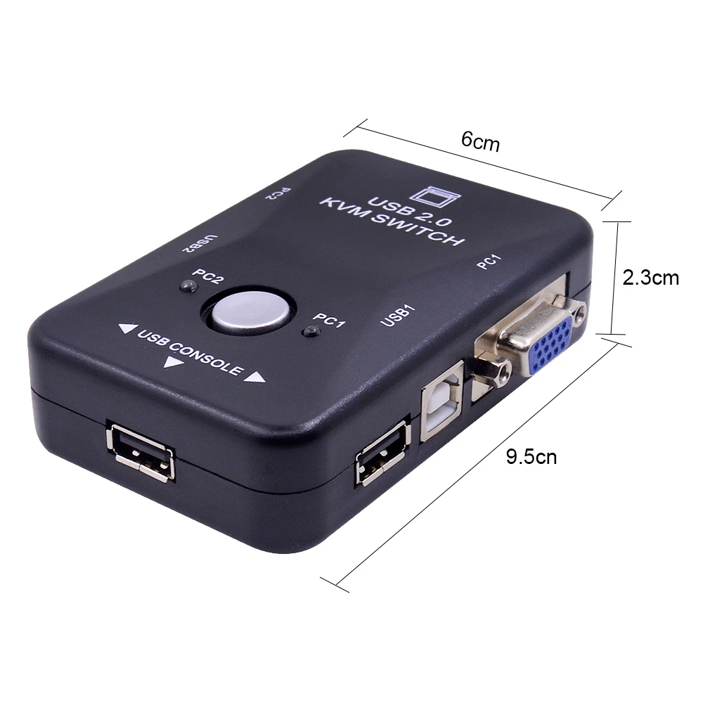 CHIPAL 10 шт. 2 Порты и разъёмы USB 0 kvm переключатель Switcher 1920*1440 VGA SVGA Splitter Box HUB Селектор