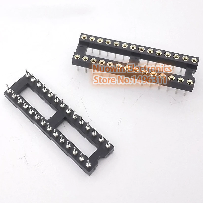 

8pcs Round Hole 28 Pins 2.54MM DIP IC Sockets Adaptor Solder Type IC Connector