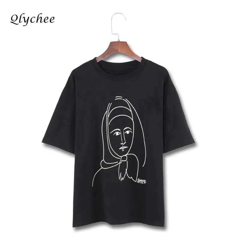 Aliexpress.com : Buy Qlychee Graffiti Character T shirt Women