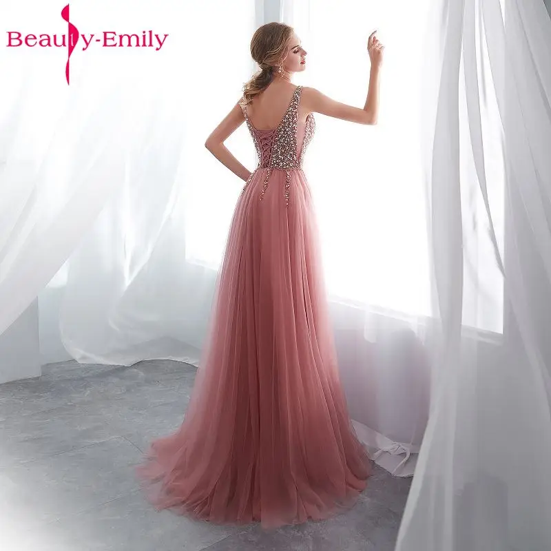 Beauty Emily Beads Lace Formal Evening Dresses 2018 long Plus Size A-Line Evening Party Dresses Floor-Length Prom Dress Elegant Beauty Emily Beads Lace Formal Evening Dresses 2018 long Plus Size A-Line Evening Party Dresses Floor-Length Prom Dress Elegant