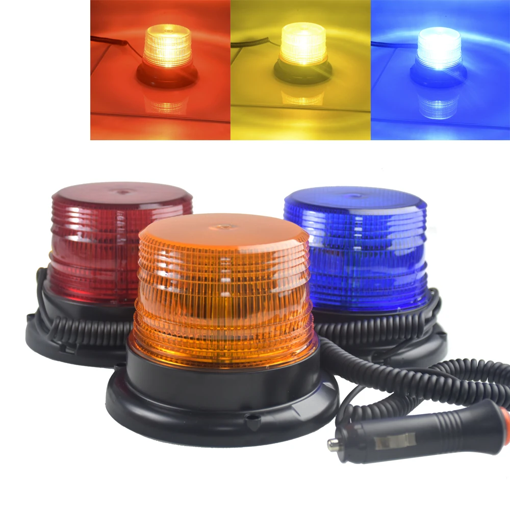 DC 12V 80V Strobe Car Cargo Truck Carrying a Circular Signal Magnetic Ceiling Warning Police Lights