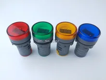 22MM digital AC Voltmeter 60-500V red green yellow blue voltage meter AD16 Digital display Indicator lamp