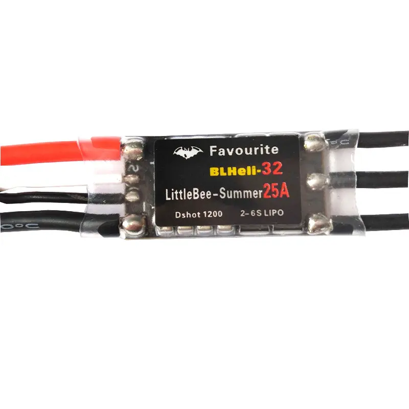 

Original Favourite FVT LittleBee Summer 25A 25amp Blheli_32 Dshot1200 Ready 2-6S ESC For RC Multicopter Frame Kits Accessories