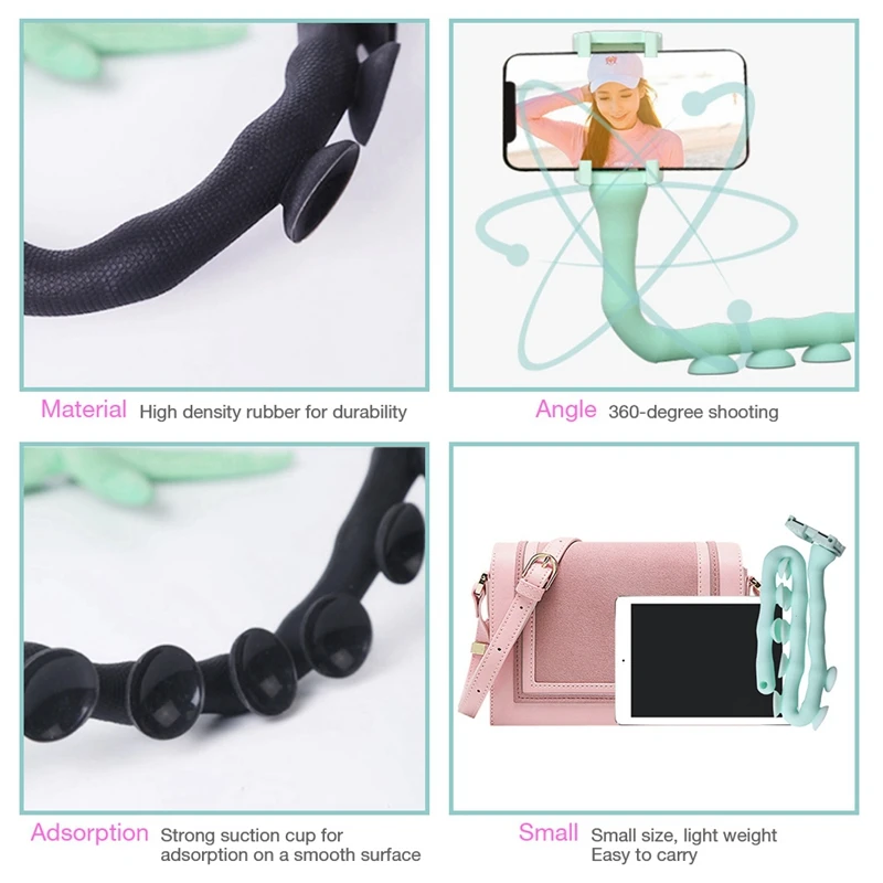 

Mobile Phone Bracket Multi-Functional Cute Worm Lazy Phone Holder Powerful Adsorption For Anywhere