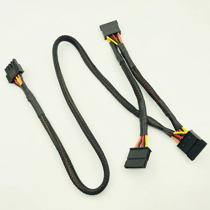 Высококачественные модульные кабели питания с черным рукавом 5Pin на 3 * SATA адаптер