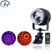 ZjRight ИК-Пульт RGB LED Кристалл Магия Вращающийся Шар Света Этапа USB 5 В Красочный ктв DJ light свет диско Музыка управления Светом