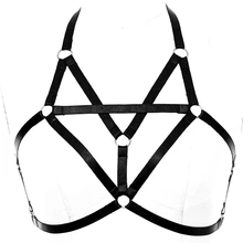 Сексуальный жгут тела для женщин топы ремень бюстгальтер пентаграмма летний топ эластичный пояс Фетиш Harajuku вечерние танцевальные Фестивальная одежда