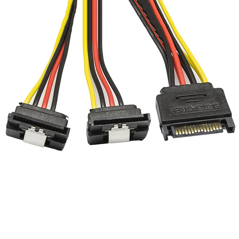 SATA 15 контактный разъем для 2x15 Pin 90 градусов Женский 15Pin отклонения в размерах на 1 2
