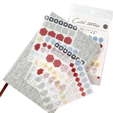 4sheets/pack Stickers Kawaii Small Notebook DIY Diary Decoration Stickers Color Base Element Label Stickers small fire cloud figure car stickers multi color 10 pair pack