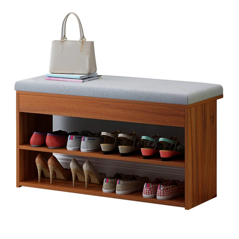 

Minimalist Modern Change Shoes Bench Entryway Storage Shoes Cabinet Multi-functional Creative Nordic Wooden Shoe Organizer Rack