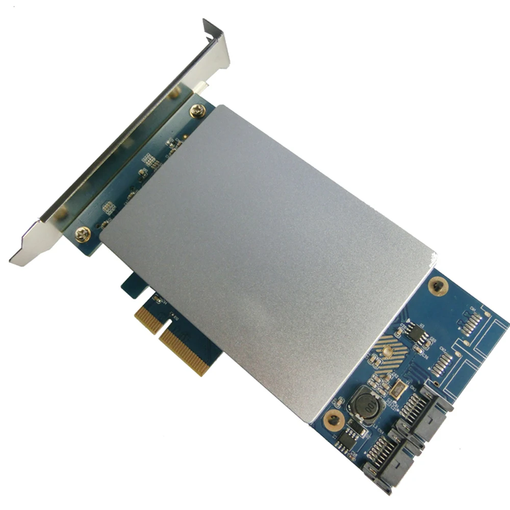 PCIe X4 до 2," SATA+ m.2+ 2 порта SATA3.0, SATA Riser Card PCIe to SATA 2,5" SSD адаптер PCIe to M.2 конвертер с функцией RAID