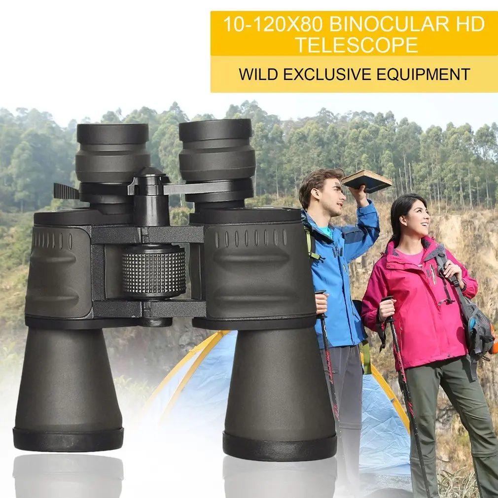 10-120x80 Binocular High Power Zoom Telescope High Definition Binocular Life Waterproof Portable High Magnification