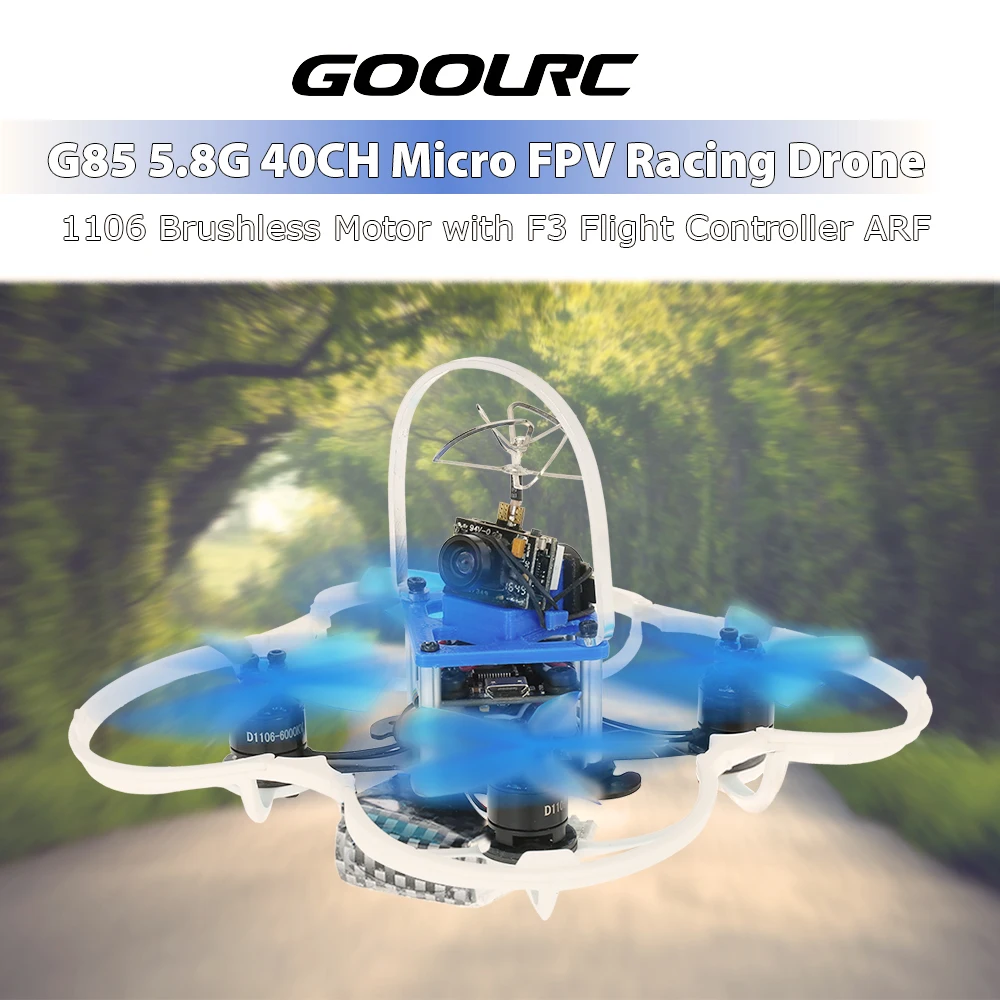 GoolRC G85 85 мм 5 8G 40CH 600TVL микро FPV RC Дрон гоночный 1106 бесщеточный двигатель