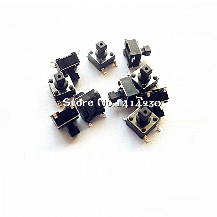100Pcs 6*6*7.3MM Square Head 6*6*7.3H 4 pin Micro Switch Button Switch SMD-4 designer light switches
