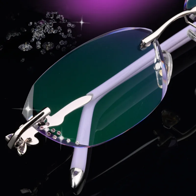 Buy Female models diamond cutting reading glasses