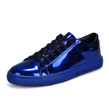 Mens Sapatos De Couro de patente 2018 Moda Sólidos Tênis de Estudantes Durante Toda a Partida Outono Cadarço Casuais Sapatos Baixos para o Sexo Masculino À Prova D’ Água