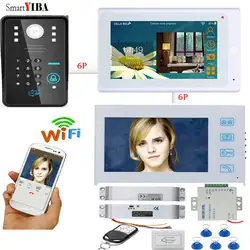 SmartYIBA 7 "Wi-Fi смартфон видео-телефон двери дистанционного управления электрический падения домофоны пароль ID карты разблокировать дверной