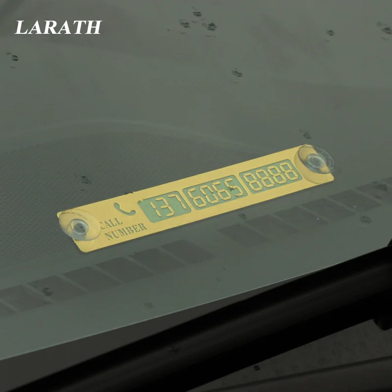 

Home Car Styling Telephone Number Card Sticker 15*2cm Night Luminous Temporary Car Parking Card Plate Suckers Phone Number Card